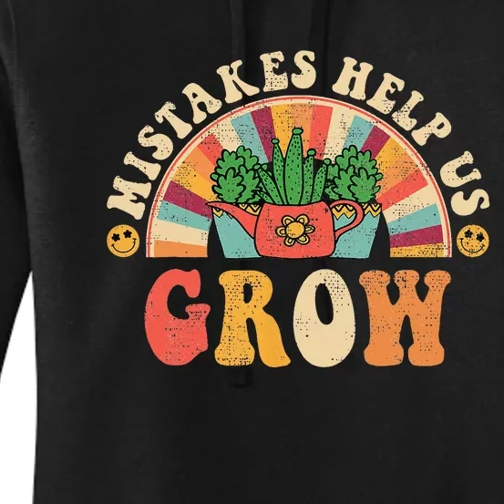 Groovy Growth Mindset Positive Retro Teachers Women's Pullover Hoodie