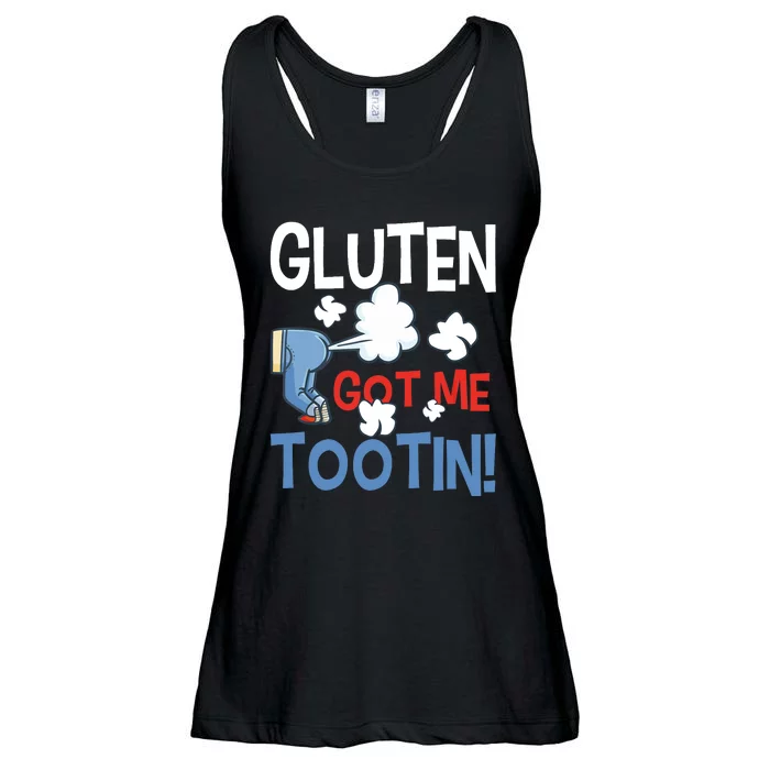 Gluten Got Me Tootin Gluten Allergy Celiac Disease Ladies Essential Flowy Tank