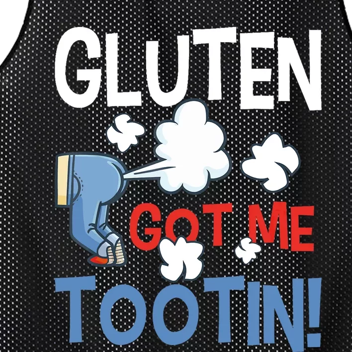 Gluten Got Me Tootin Gluten Allergy Celiac Disease Mesh Reversible Basketball Jersey Tank