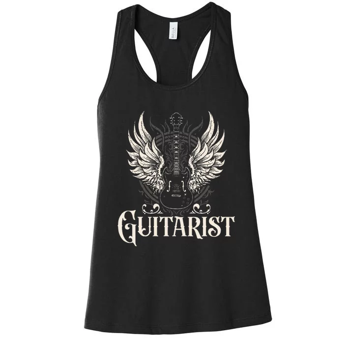 Guitarist Guitars Musician Guitar Player Women's Racerback Tank