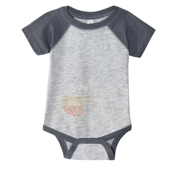 Guitar Gifts Men Music Notes Guitarist Musician Music Lover Infant Baby Jersey Bodysuit