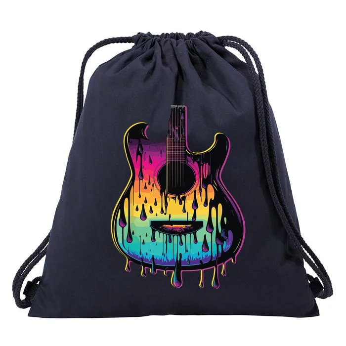 Guitar Graphic Music Lover Acoustic Guitar Player Musician Drawstring Bag