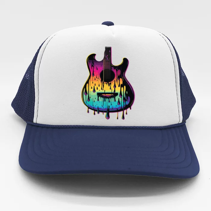 Guitar Graphic Music Lover Acoustic Guitar Player Musician Trucker Hat