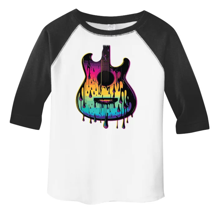 Guitar Graphic Music Lover Acoustic Guitar Player Musician Toddler Fine Jersey T-Shirt