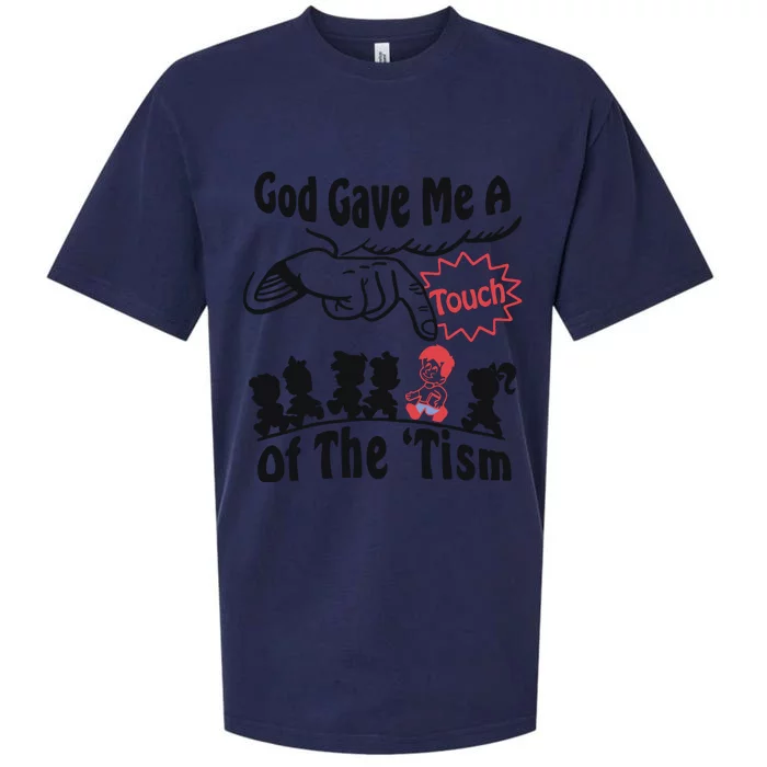 God Gave Me A Touch Of The ’Tism Sueded Cloud Jersey T-Shirt