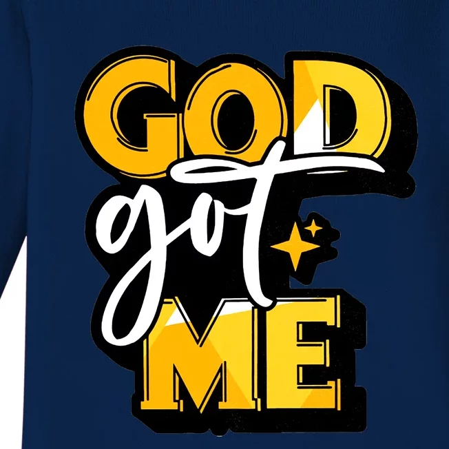 God Got Me Swag Team Cool Sneaker Matching Perfect Gift Idea Trending Baby Long Sleeve Bodysuit