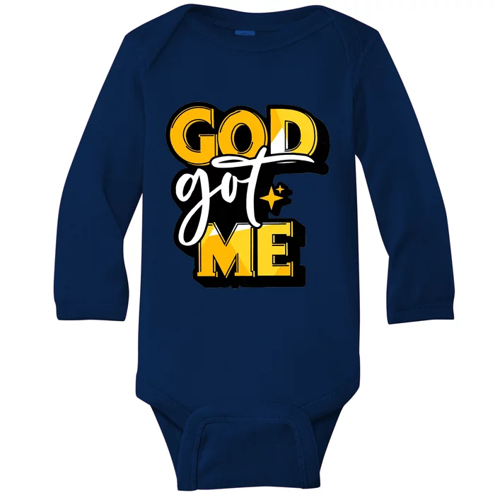 God Got Me Swag Team Cool Sneaker Matching Perfect Gift Idea Trending Baby Long Sleeve Bodysuit