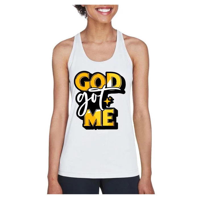 God Got Me Swag Team Cool Sneaker Matching Perfect Gift Idea Trending Women's Racerback Tank