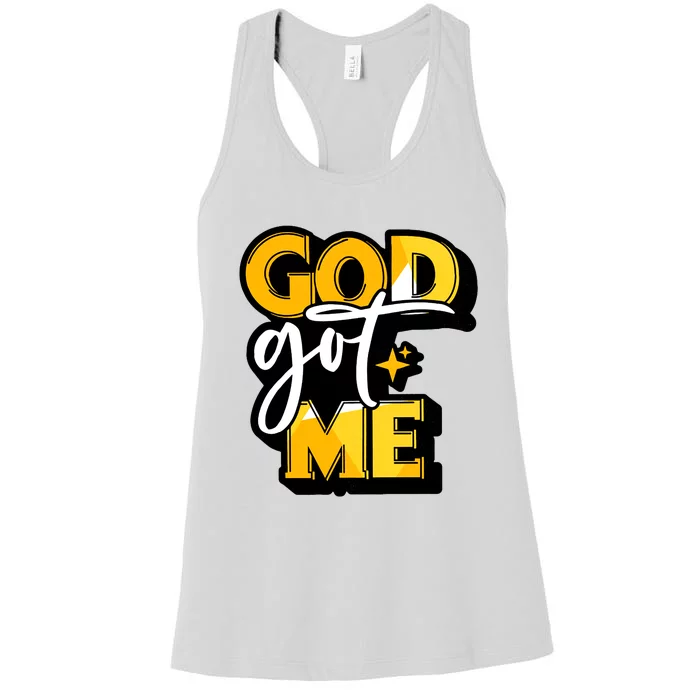 God Got Me Swag Team Cool Sneaker Matching Perfect Gift Idea Trending Women's Racerback Tank