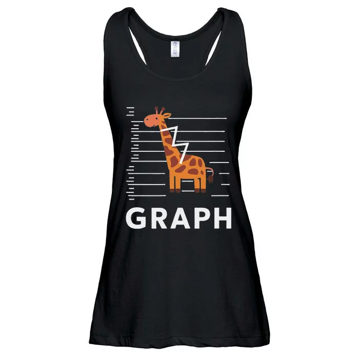 GRaph Giraffe Mathematician Funny Animal Pun Ladies Essential Flowy Tank