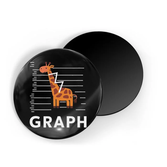 GRaph Giraffe Mathematician Funny Animal Pun Magnet