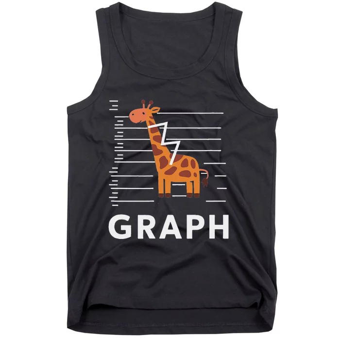 GRaph Giraffe Mathematician Funny Animal Pun Tank Top