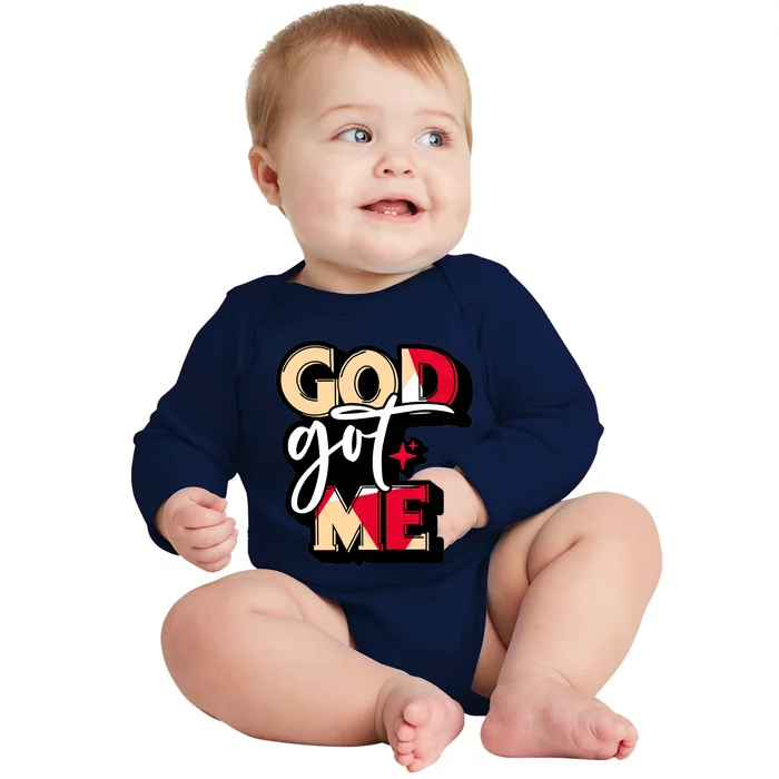 God Got Me Swag Team Cool Sneaker Matching Perfect Gift Idea Trending Baby Long Sleeve Bodysuit