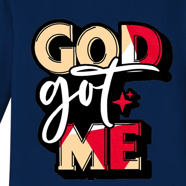 God Got Me Swag Team Cool Sneaker Matching Perfect Gift Idea Trending Baby Long Sleeve Bodysuit