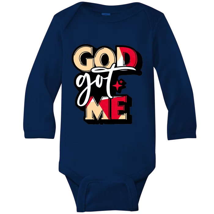 God Got Me Swag Team Cool Sneaker Matching Perfect Gift Idea Trending Baby Long Sleeve Bodysuit