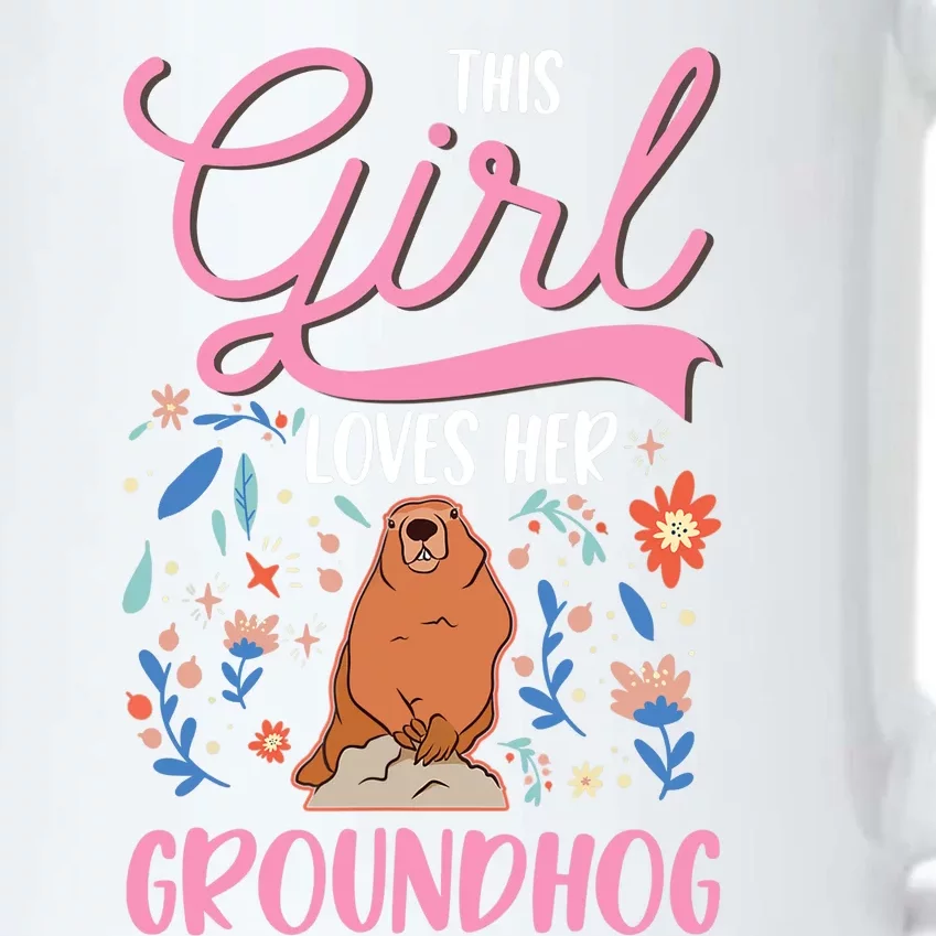 Groundhog Girl Marmot Groundhog Day Woodchuck Black Color Changing Mug