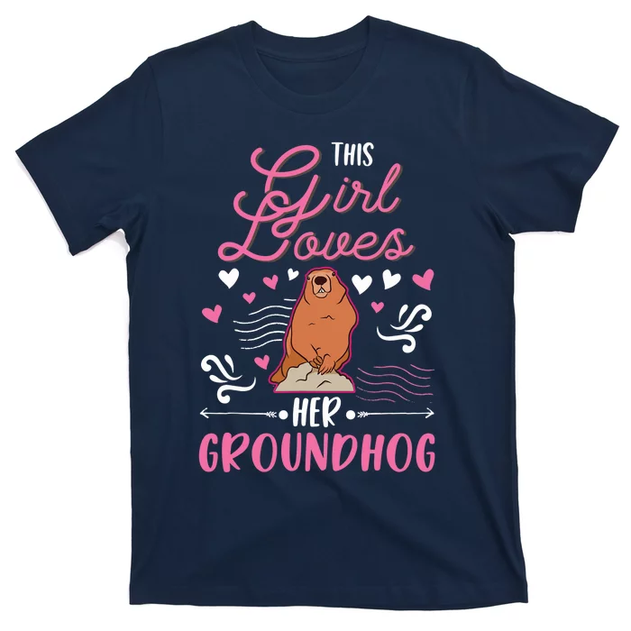 Groundhog Girl Marmot Groundhog Day Woodchuck T-Shirt