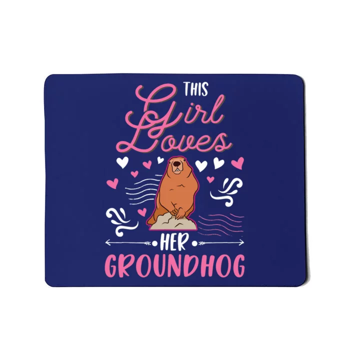 Groundhog Girl Marmot Groundhog Day Woodchuck Mousepad