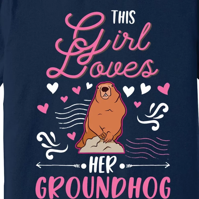 Groundhog Girl Marmot Groundhog Day Woodchuck Premium T-Shirt