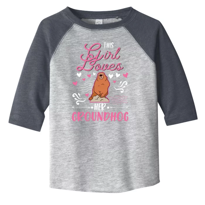 Groundhog Girl Marmot Groundhog Day Woodchuck Toddler Fine Jersey T-Shirt