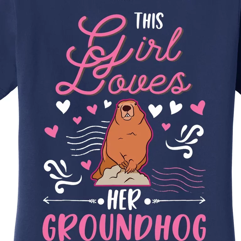 Groundhog Girl Marmot Groundhog Day Woodchuck Women's T-Shirt