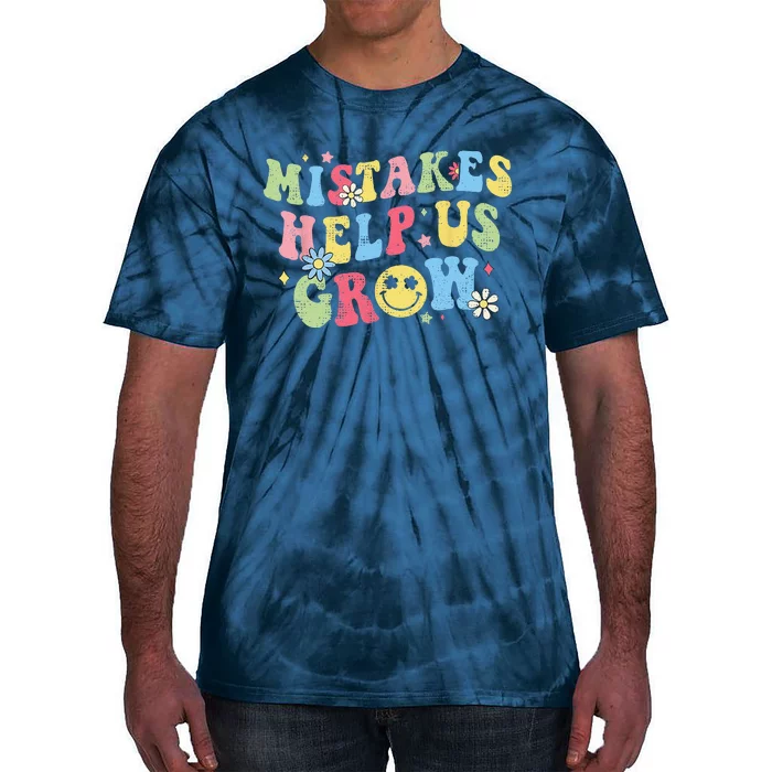 Groovy Growth Mindset Positive Retro Teachers Back To School Tie-Dye T-Shirt