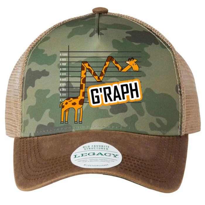 GRaph Giraffe Mathematician Funny Animal Pun Legacy Tie Dye Trucker Hat