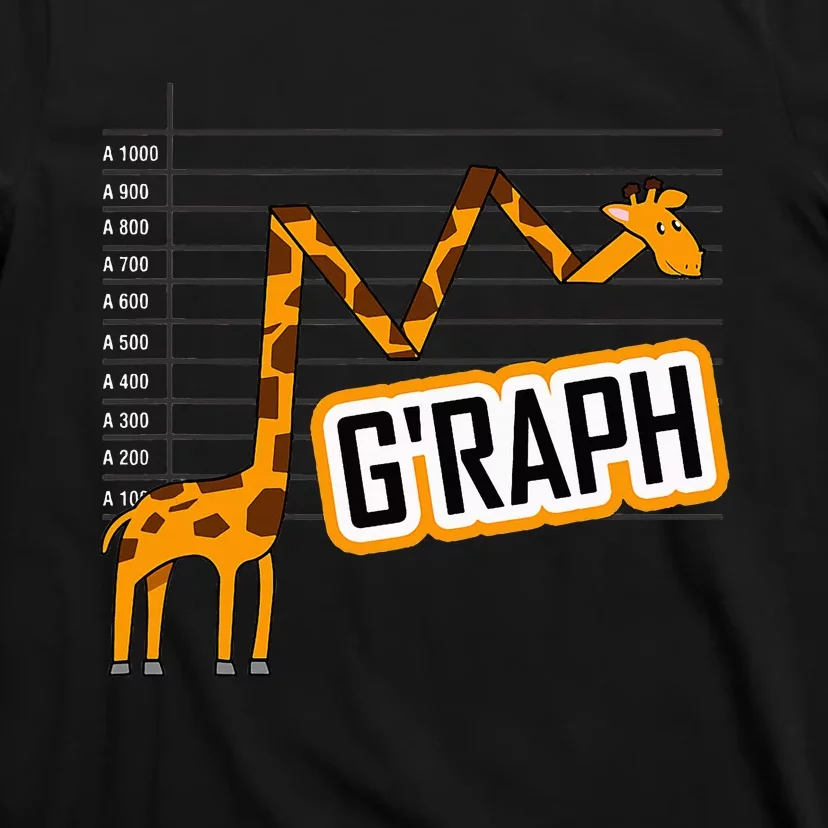 GRaph Giraffe Mathematician Funny Animal Pun T-Shirt