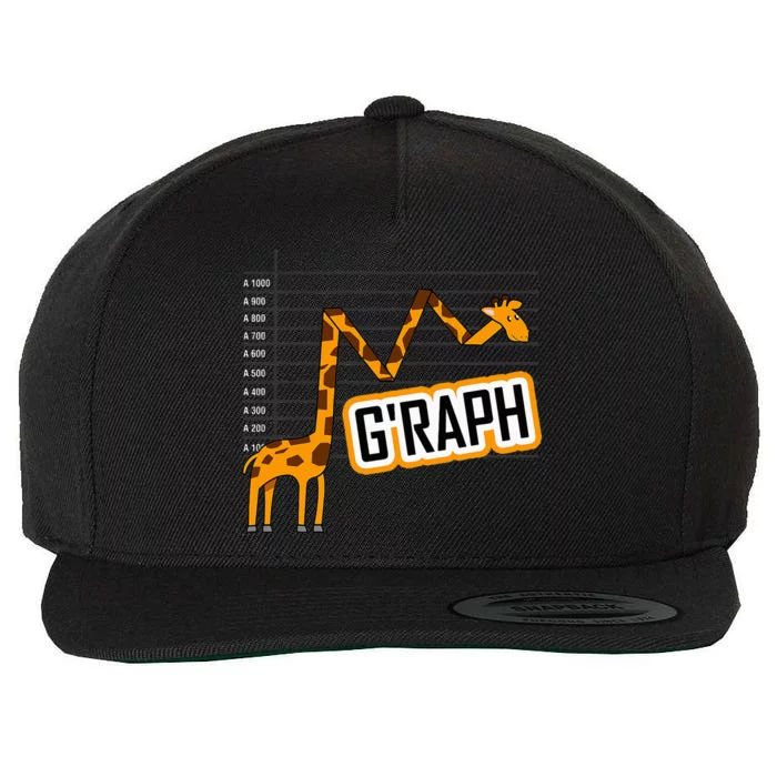 GRaph Giraffe Mathematician Funny Animal Pun Wool Snapback Cap