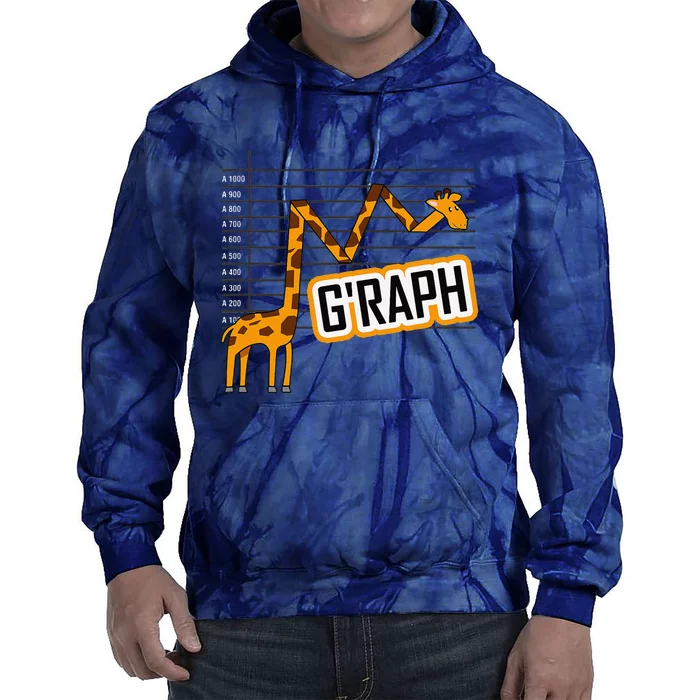 GRaph Giraffe Mathematician Funny Animal Pun Tie Dye Hoodie