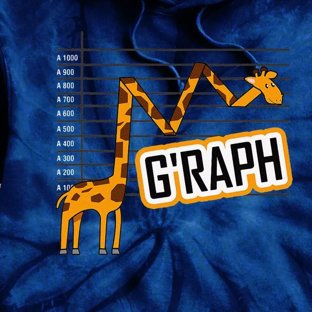 GRaph Giraffe Mathematician Funny Animal Pun Tie Dye Hoodie