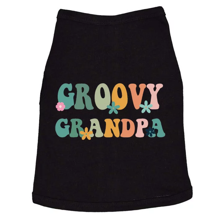 Groovy Grandpa Matching Family Baby Shower Doggie Tank