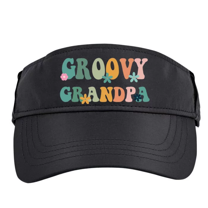 Groovy Grandpa Matching Family Baby Shower Adult Drive Performance Visor