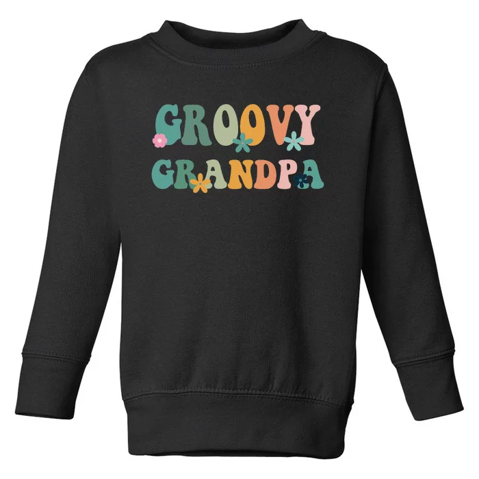 Groovy Grandpa Matching Family Baby Shower Toddler Sweatshirt