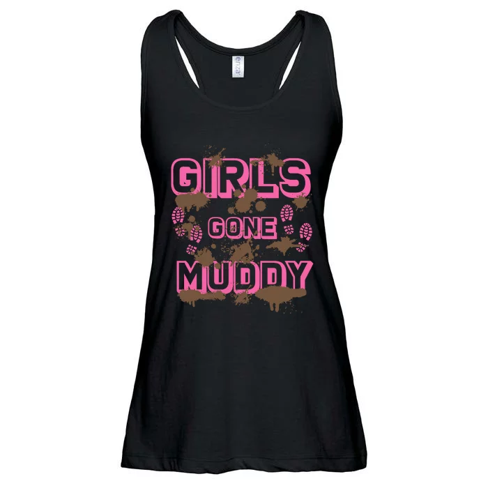 Girl Gone Muddy Funny Mud Run Racing For A Mudding Mudder Ladies Essential Flowy Tank