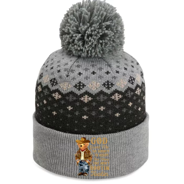 God Grant Me The Serenity To Accept The Vibes That Arent Rootin Tootin The Baniff Cuffed Pom Beanie