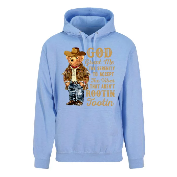 God Grant Me The Serenity To Accept The Vibes That Arent Rootin Tootin Unisex Surf Hoodie