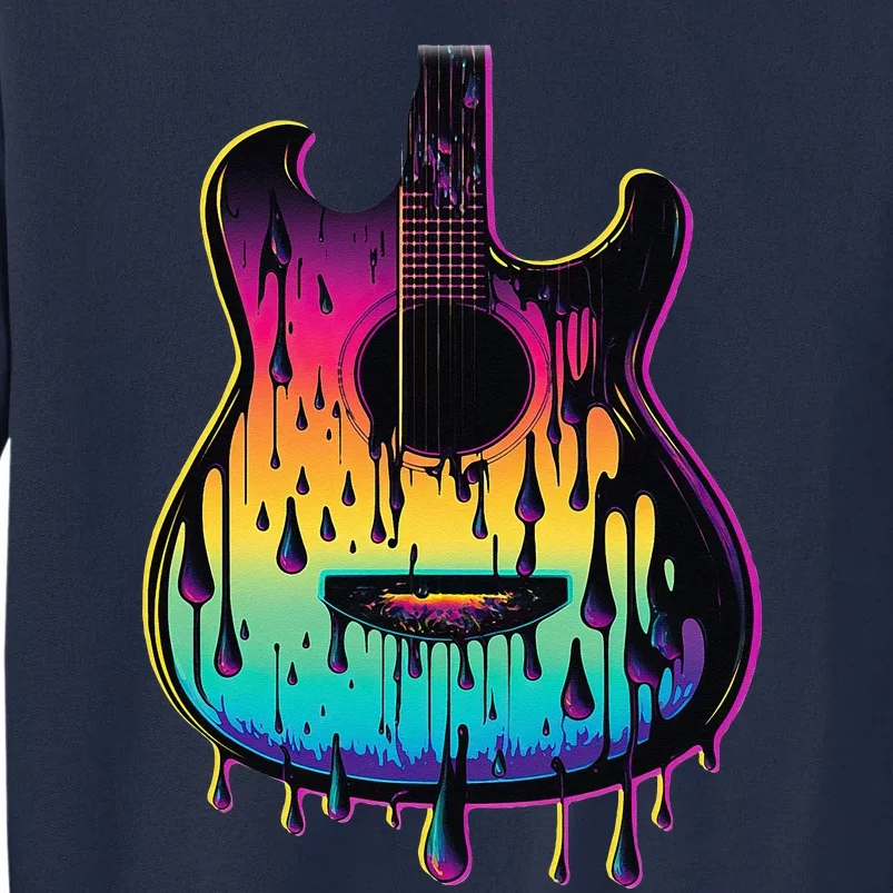 Guitar Graphic Music Lover Acoustic Guitar Player Musician Tall Sweatshirt