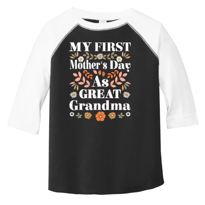 Great Grandmother My First MotherS Day As Great Grandma Toddler Fine Jersey T-Shirt