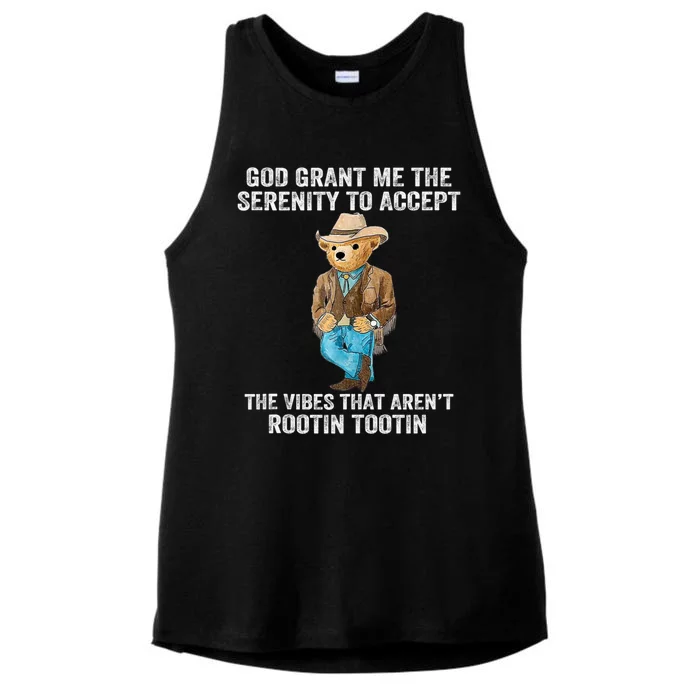 God Grant Me The Serenity To Accept The Vibes That Arent Rootin Tootin Ladies Tri-Blend Wicking Tank