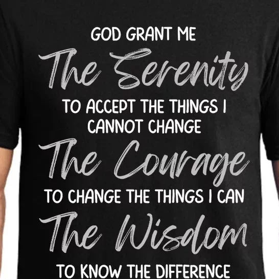 God Grant Me The Serenity Prayer Inspirational Spiritual Pajama Set