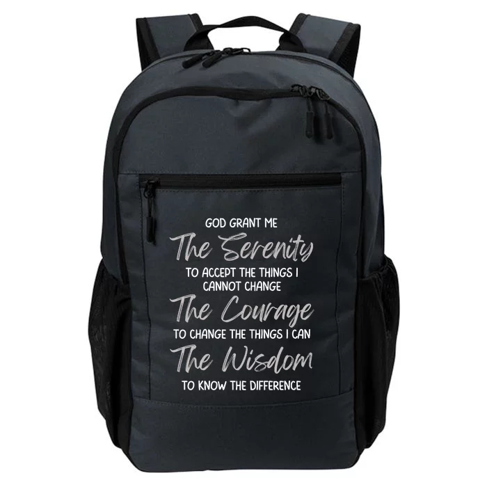 God Grant Me The Serenity Prayer Inspirational Spiritual Daily Commute Backpack