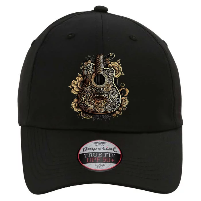 Guitar Graphic Music Lover Acoustic Guitar Musician Floral The Original Performance Cap