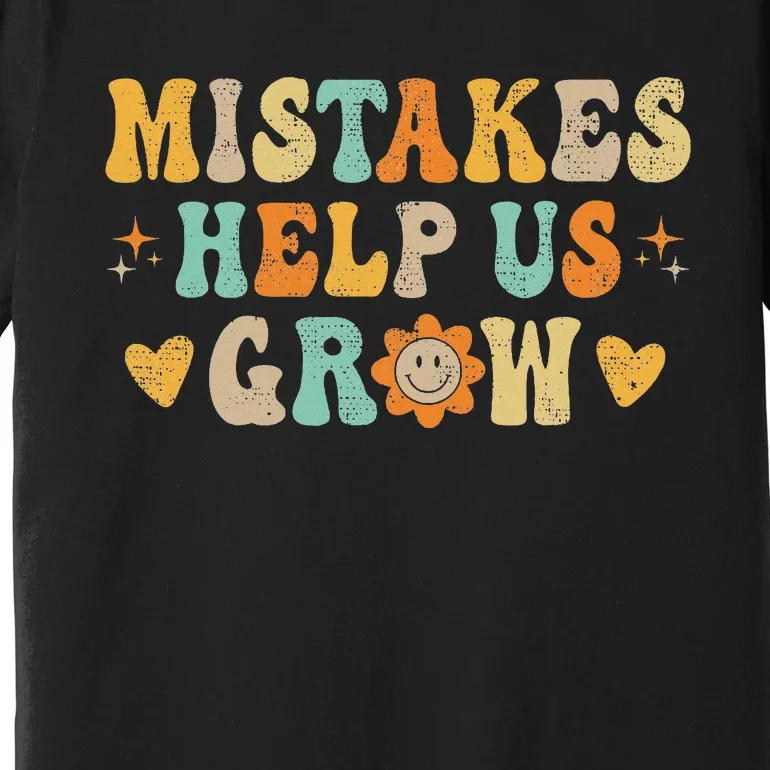 Groovy Growth Mindset Positive Retro Teachers Back To School Premium T-Shirt