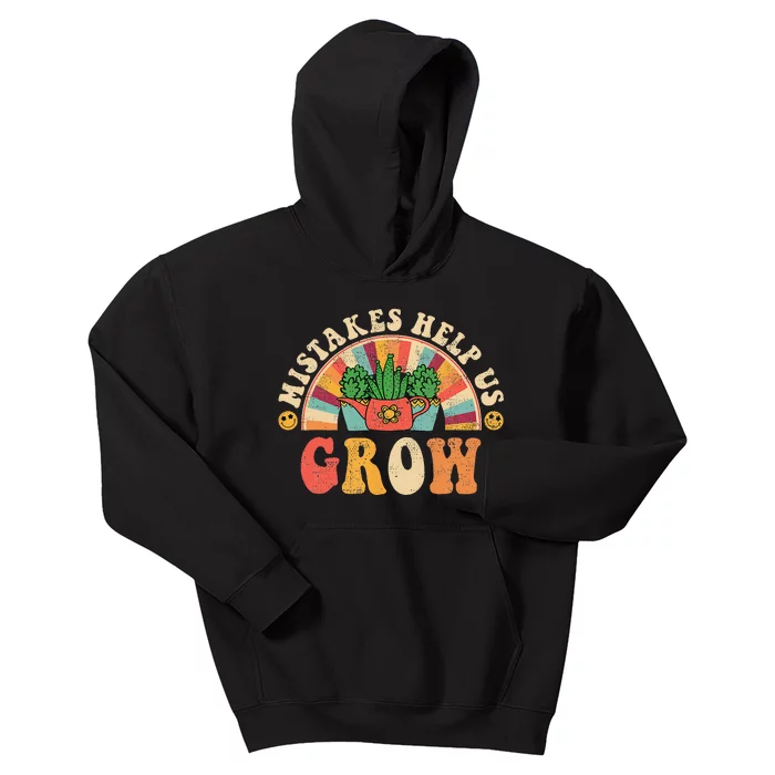 Groovy Growth Mindset Positive Retro Teachers Back To School Kids Hoodie