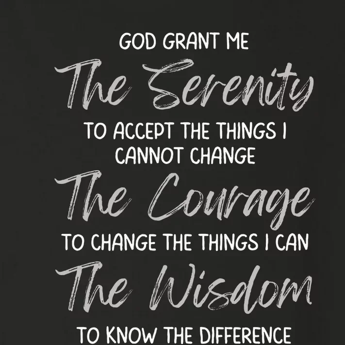 God Grant Me The Serenity Prayer Inspirational Spiritual Toddler Long Sleeve Shirt