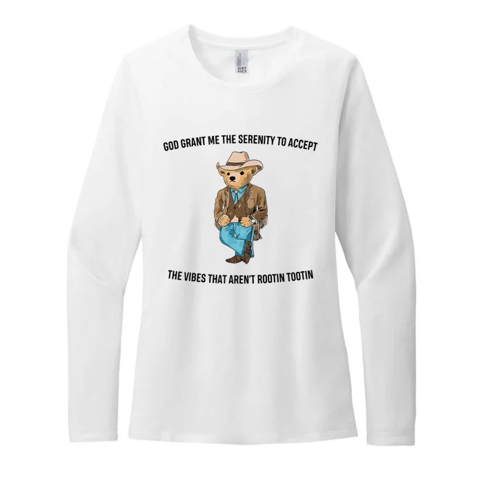 God Grant Me The Serenity To Accept The Vibes That Aren’t Rootin Tootin Womens CVC Long Sleeve Shirt