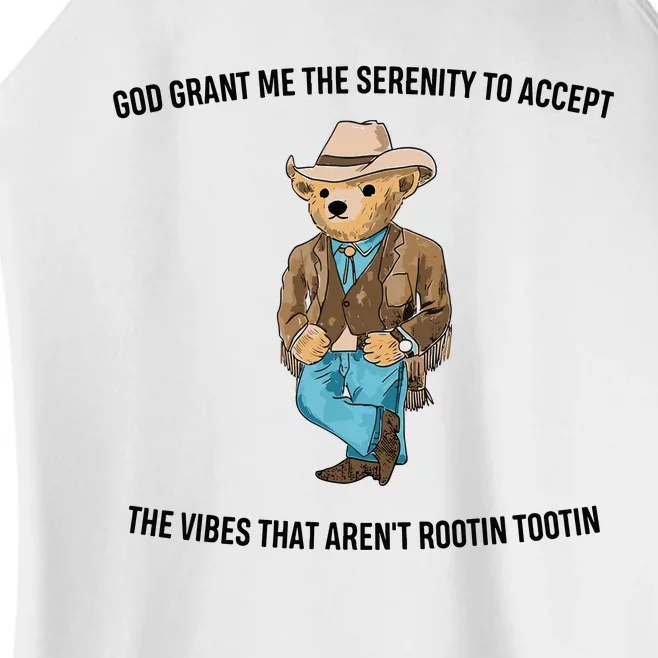 God Grant Me The Serenity To Accept The Vibes That Aren’t Rootin Tootin Women’s Perfect Tri Rocker Tank