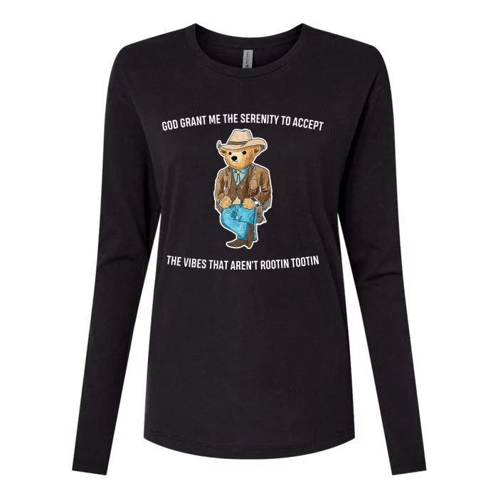 God Grant Me The Serenity To Accept The Vibes That Aren’t Premium Womens Cotton Relaxed Long Sleeve T-Shirt