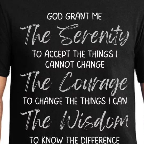 God Grant Me The Serenity Prayer Inspirational Spiritual Pajama Set